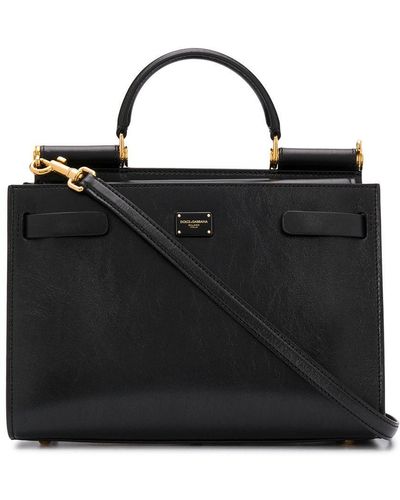 Dolce & Gabbana Medium Sicily Handbag - Black