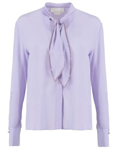 Genny Crêpe De Chine Shirt - Purple