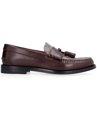 Gucci Leather Loafers - Brown