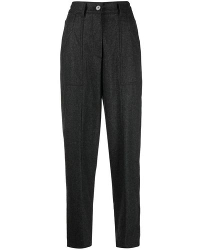 Forte Forte Panelled-design High-waisted Trousers - Black