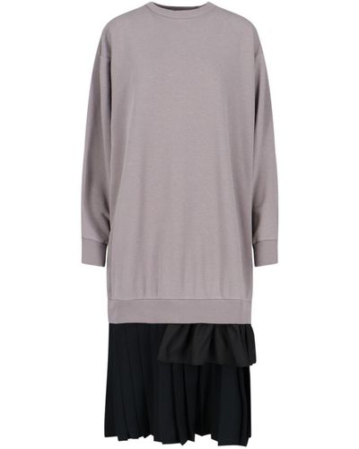 MM6 by Maison Martin Margiela Multi-layered Midi Dress - Gray