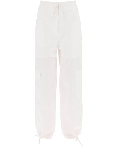 Totême Cotton Cargo Pants - White