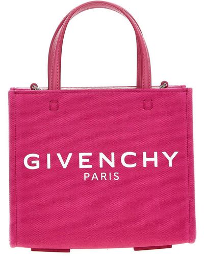 Givenchy G Mini Canvas Tote - Pink