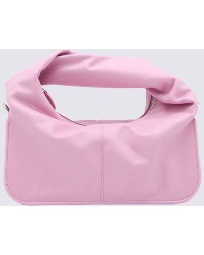 Yuzefi Leather Lemonade Wonton Handle Bag - Pink