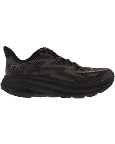 Hoka One One Clifton 9 - Breathable Sports Shoe - Black