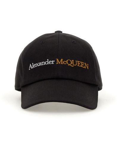 Alexander McQueen Baseball Hat With Logo - Black