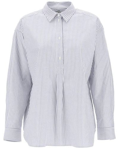 Totême Striped Oxford Shirt - White