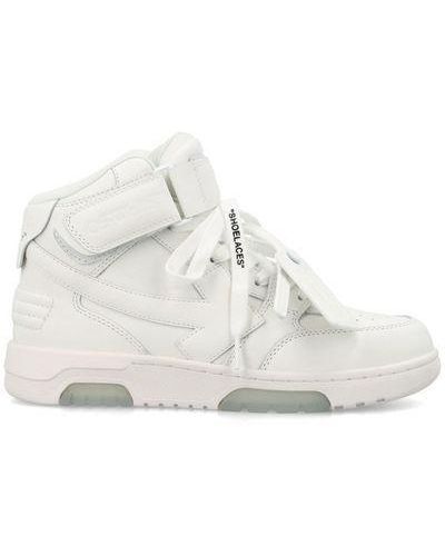 Off-White c/o Virgil Abloh Off- Out Of Office Mid-Top Calf Leather Trainers - White