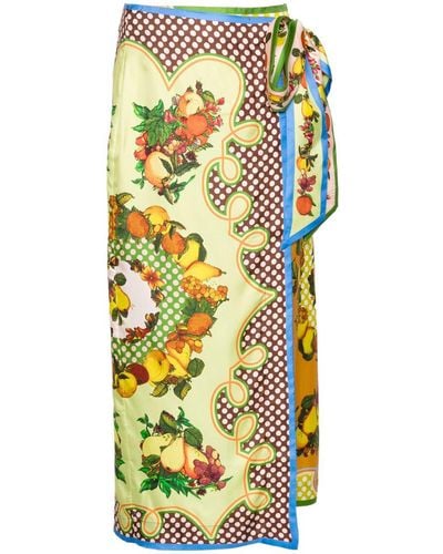 ALÉMAIS Lemonis Silk Skirt - Multicolour