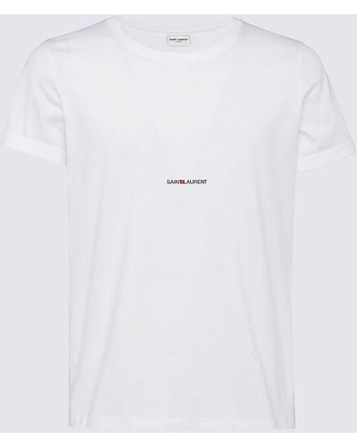 Saint Laurent White Cotton T-shirt