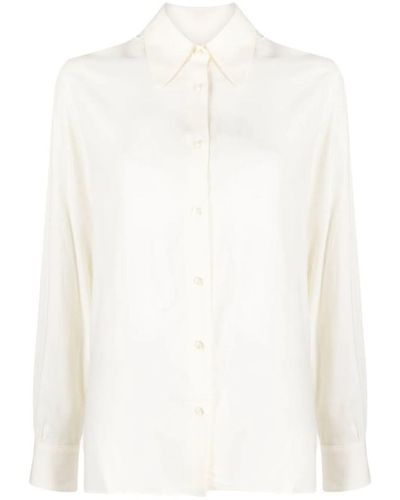 Officine Generale Pointed-collar Button-up Shirt - White