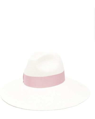 Borsalino Sophie Straw Panama Hat - Pink