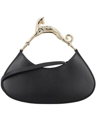 Lanvin Hobo Cat Bolide Leather Bag - Black