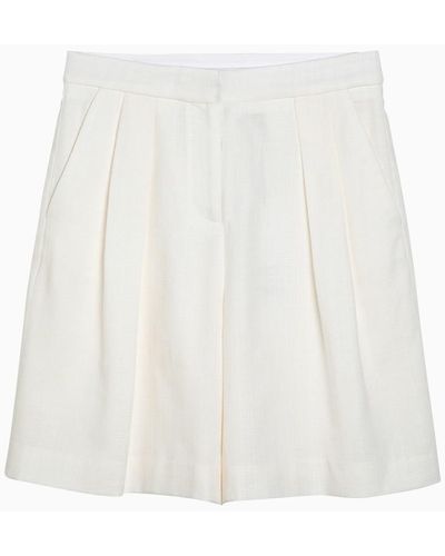 Margaux Lonnberg Wool-Blend Stuart Bermuda Shorts - White