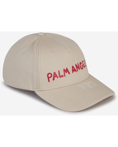 Palm Angels Printed Logo Cap - Natural