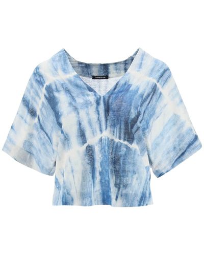 Canessa Cashmere Delfina Tye-die T-shirt - Blue