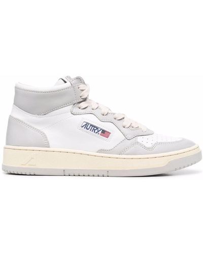 Autry Medalist High-Top Sneakers - White