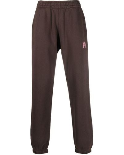 President's Embroidered-logo Track Pants - Brown