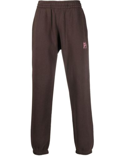 President's Embroidered-logo Track Trousers - Brown
