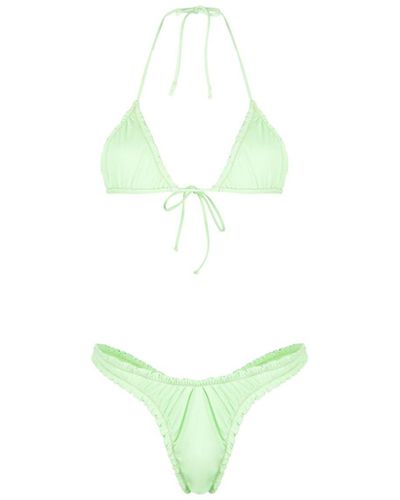 Reina Olga Guia Skimpy Triangle Bikini - Green