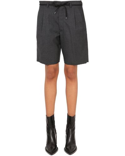 Aspesi Stretch Flannel Bermuda Shorts - Gray