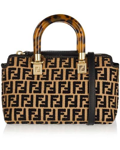 Fendi Leather-Trimmed Raffia Baguette - Pink Shoulder Bags, Handbags -  FEN216810