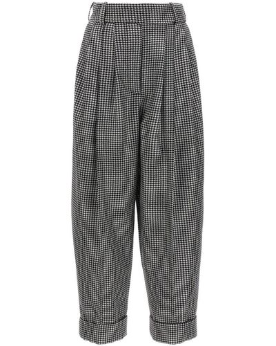 Alexandre Vauthier Houndstooth Trousers - Grey