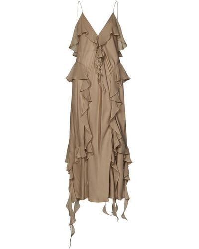 Khaite Ny The Pim Midi Dress - Natural