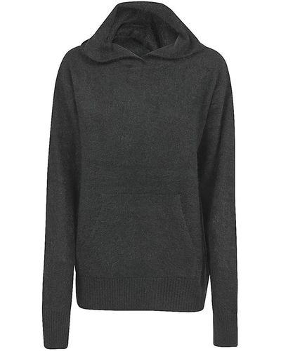 Majestic Filatures Knitted Hoodie - Black