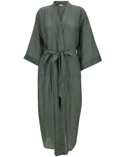 THE ROSE IBIZA 'Bata' Kimono With Matching Belt - Green