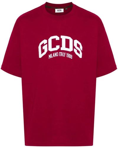 Gcds Logo Loose T-Shirt - Red