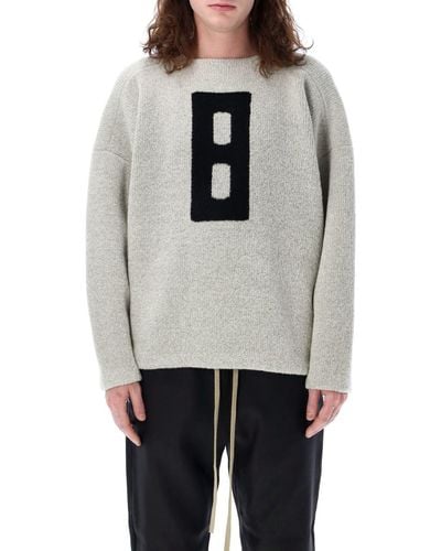 Fear Of God Boucle Straight Neck Sweater - Grey
