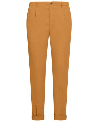 Incotex Regular & Straight Leg Pants - Orange
