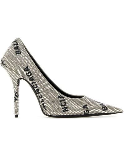 Balenciaga Square Knife 110mm Court Shoes - Metallic