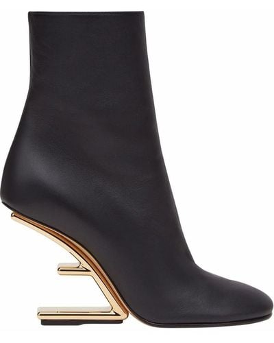 Fendi First Leather Boots - Black