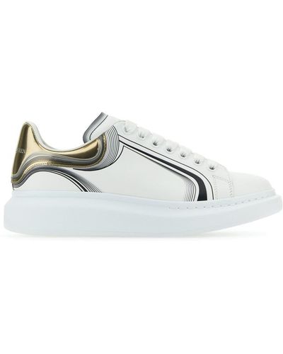 Alexander McQueen , Vanilla & Black Oversized Larry Sneakers - White