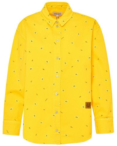 KENZO Yellow Cotton Bandana Shirt