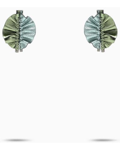 SO-LE STUDIO Jade Green Metallic Minialie Earrings