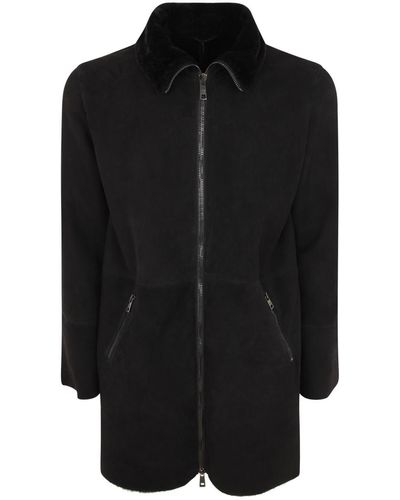 Giorgio Brato Velour Merino High Neck Jacket Clothing - Black
