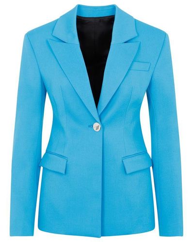 The Attico Blue Virgin Wool Blazer Jacket