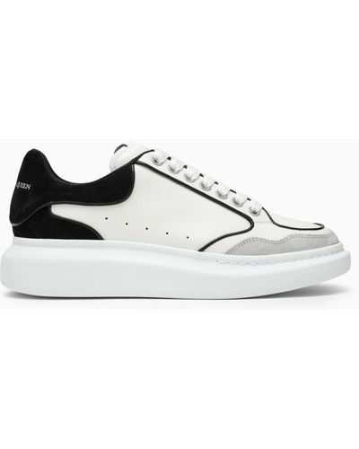 Alexander McQueen Oversized Paneled Leather Sneakers - White