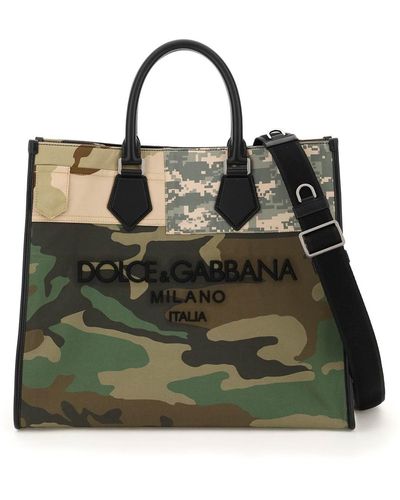 Dolce & Gabbana Patchwork Camouflage Shopping Bag - Multicolour