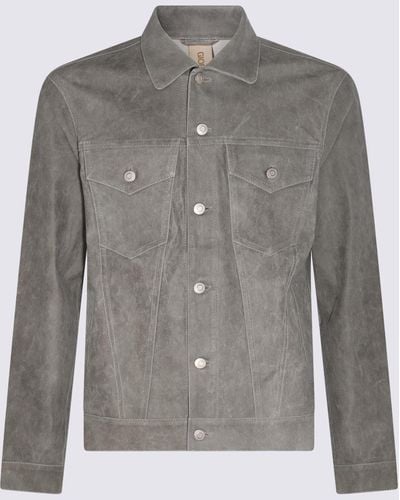 Giorgio Brato Gray Leather Jacket