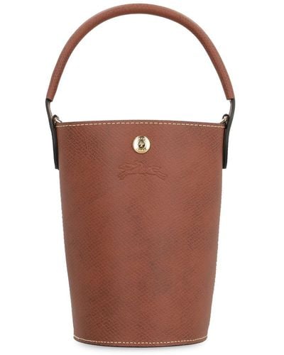 Longchamp Xs Épure Leather Bucket Bag - Brown