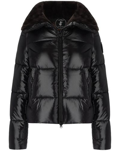 Save The Duck Moma Black Cropped Padded Jacket