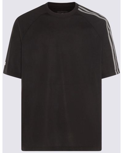 Y-3 Black And Grey Cotton T-shirt
