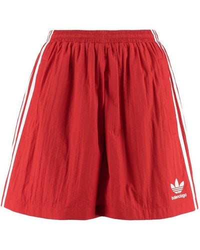 Balenciaga X Adidas - Techno Fabric Shorts - Red