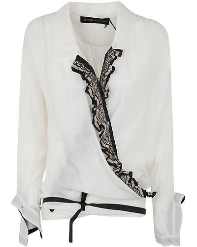Ibrigu Crossed Shirt With Ruffles Clothing - White