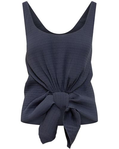 JW Anderson Top With Straps And Knotted Detail - Blue
