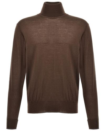 PT Torino Merino Turtleneck Sweater - Brown